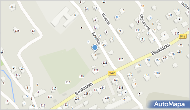 Szczyrk, Szkolna, 3, mapa Szczyrk