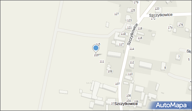 Szczytkowice, Szczytkowice, 113, mapa Szczytkowice