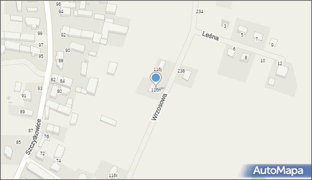 Szczytkowice, Szczytkowice, 116n, mapa Szczytkowice