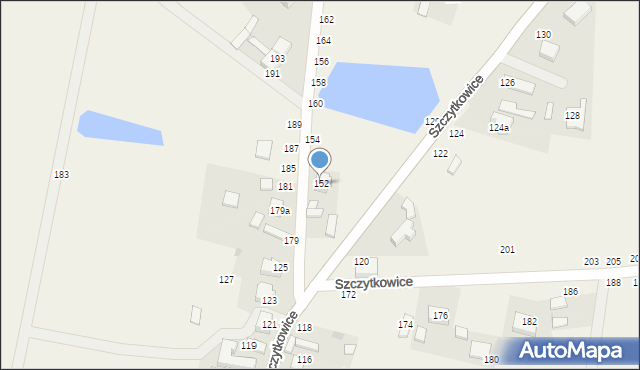 Szczytkowice, Szczytkowice, 152, mapa Szczytkowice