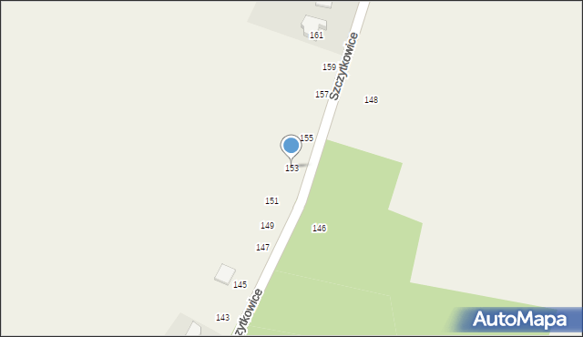 Szczytkowice, Szczytkowice, 153, mapa Szczytkowice