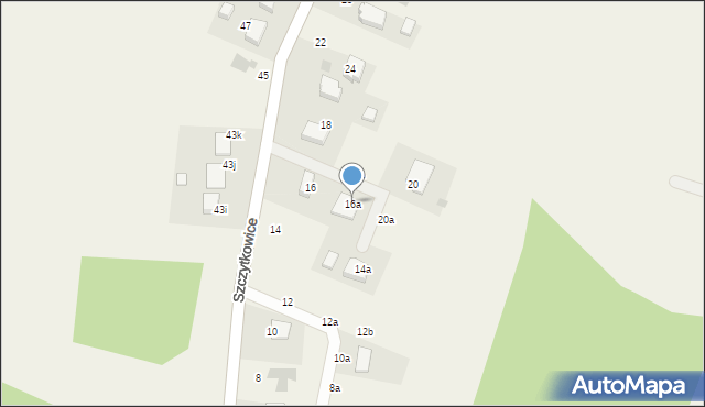 Szczytkowice, Szczytkowice, 16a, mapa Szczytkowice