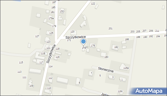 Szczytkowice, Szczytkowice, 174, mapa Szczytkowice