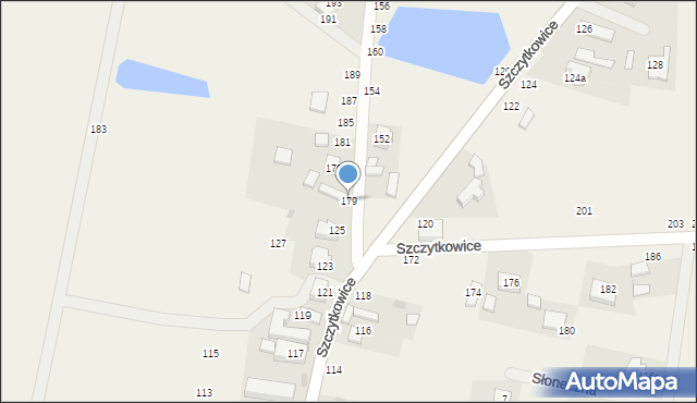 Szczytkowice, Szczytkowice, 179, mapa Szczytkowice