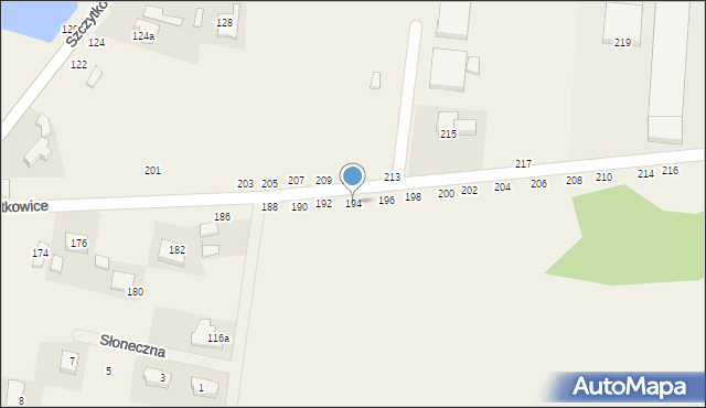 Szczytkowice, Szczytkowice, 194, mapa Szczytkowice