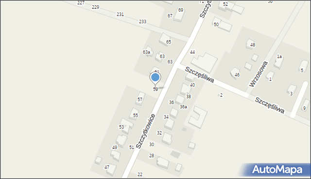 Szczytkowice, Szczytkowice, 59, mapa Szczytkowice