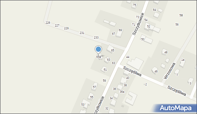 Szczytkowice, Szczytkowice, 63a, mapa Szczytkowice