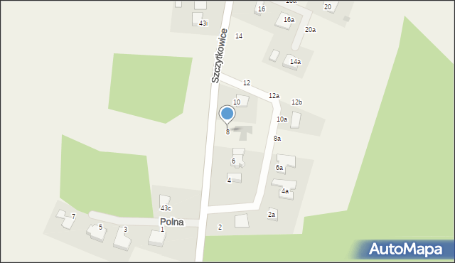 Szczytkowice, Szczytkowice, 8, mapa Szczytkowice
