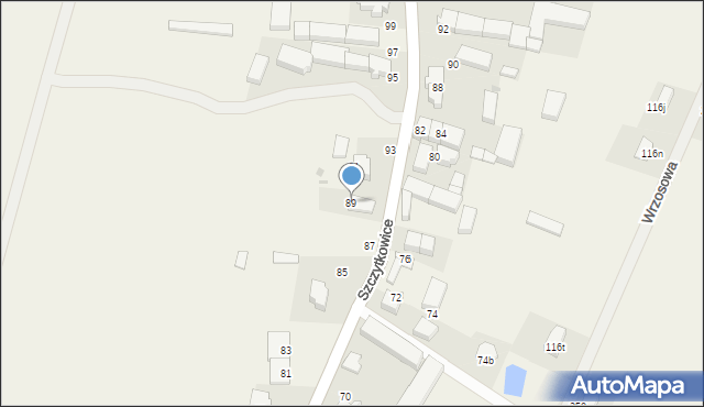Szczytkowice, Szczytkowice, 89, mapa Szczytkowice