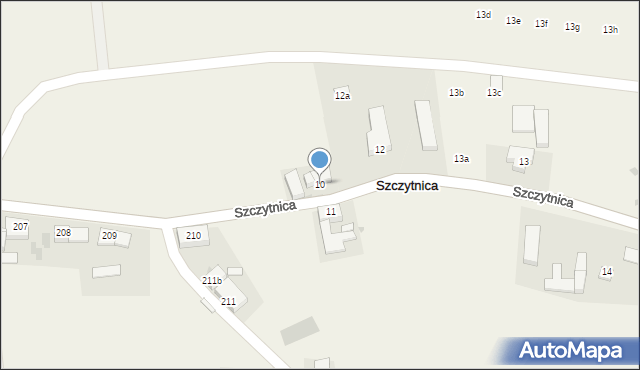 Szczytnica, Szczytnica, 10, mapa Szczytnica