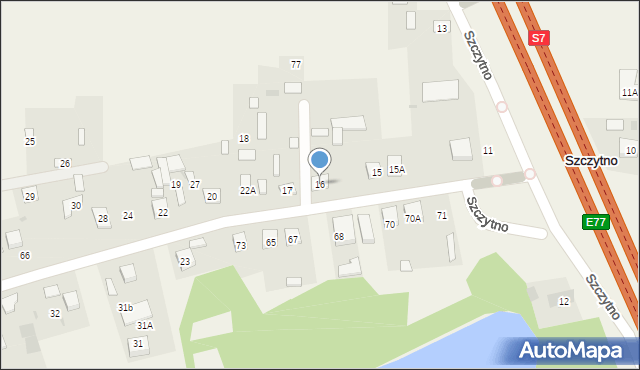 Szczytno, Szczytno, 16, mapa Szczytno