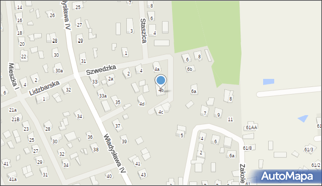 Szczytno, Szwedzka, 4b, mapa Szczytno