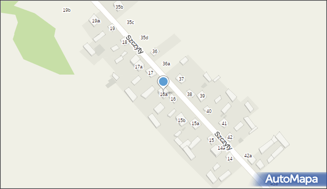 Szczyty, Szczyty, 16a, mapa Szczyty