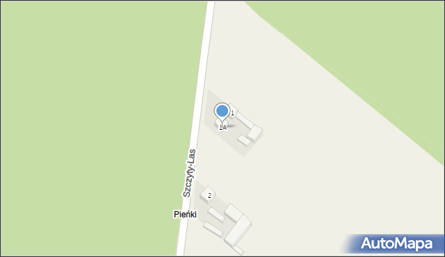 Szczyty-Las, Szczyty-Las, 1A, mapa Szczyty-Las