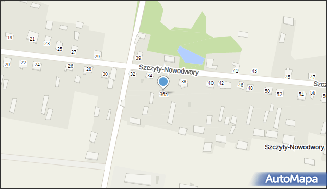 Szczyty-Nowodwory, Szczyty-Nowodwory, 36a, mapa Szczyty-Nowodwory