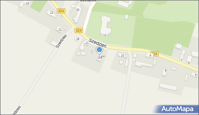 Szedziec, Szedziec, 11a, mapa Szedziec