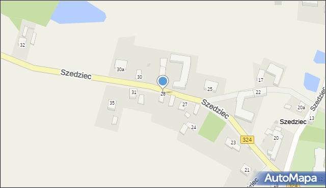 Szedziec, Szedziec, 28, mapa Szedziec