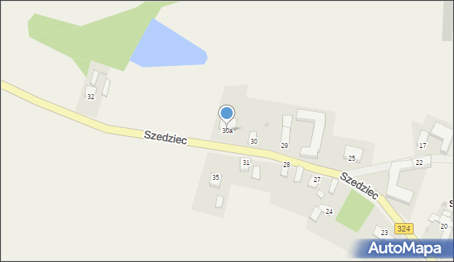 Szedziec, Szedziec, 30a, mapa Szedziec