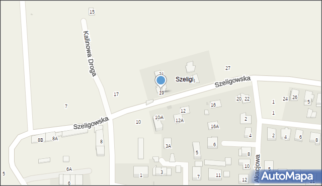 Szeligi, Szeligowska, 19, mapa Szeligi