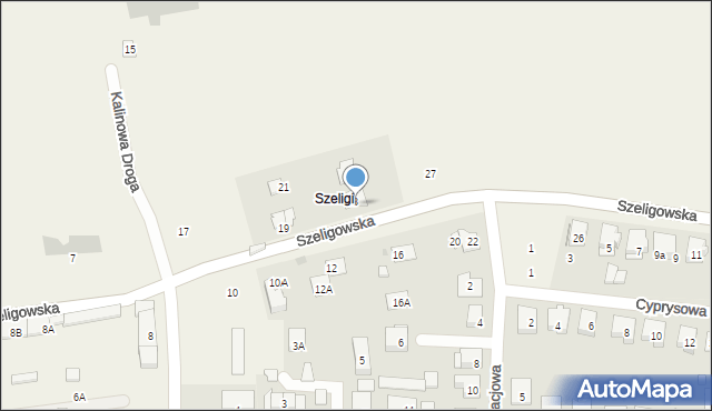 Szeligi, Szeligowska, 23/25, mapa Szeligi
