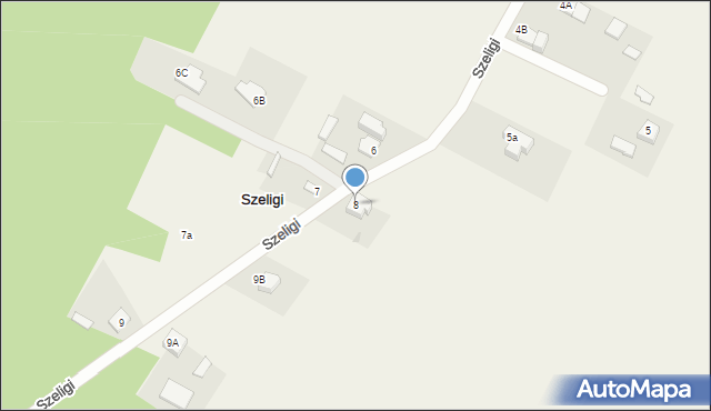 Szeligi, Szeligi, 8, mapa Szeligi