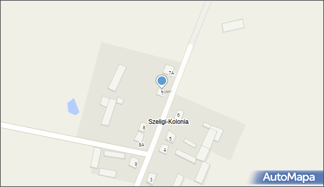 Szeligi-Kolonia, Szeligi-Kolonia, 7, mapa Szeligi-Kolonia