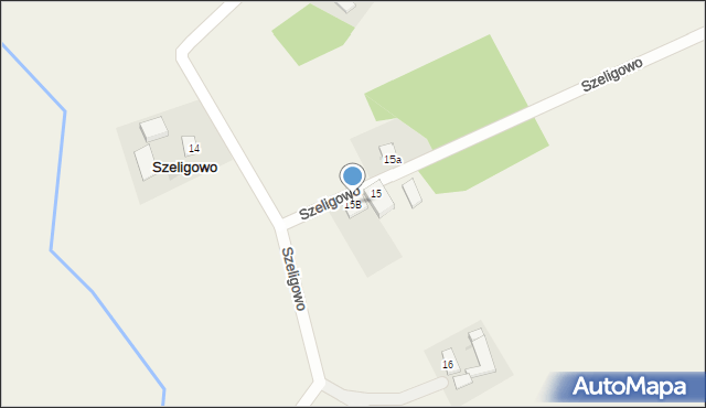 Szeligowo, Szeligowo, 15B, mapa Szeligowo