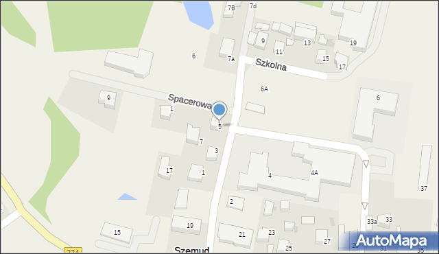 Szemud, Szkolna, 5, mapa Szemud