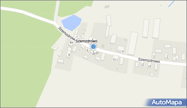 Szemzdrowo, Szemzdrowo, 10, mapa Szemzdrowo