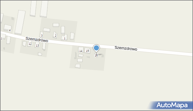 Szemzdrowo, Szemzdrowo, 16, mapa Szemzdrowo