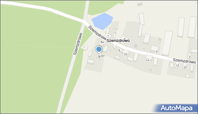 Szemzdrowo, Szemzdrowo, 8, mapa Szemzdrowo