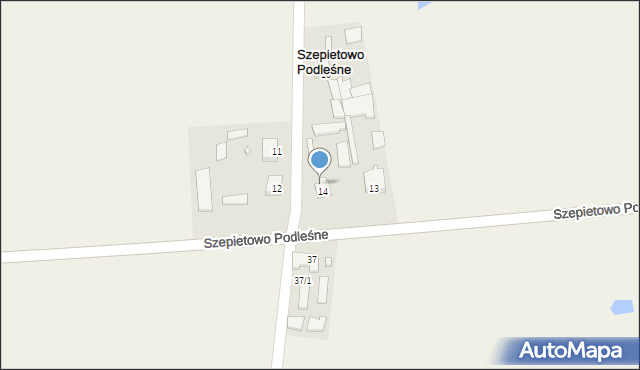 Szepietowo Podleśne, Szepietowo Podleśne, 14/1, mapa Szepietowo Podleśne