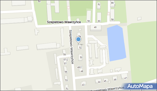 Szepietowo-Wawrzyńce, Szepietowo-Wawrzyńce, 52/2, mapa Szepietowo-Wawrzyńce