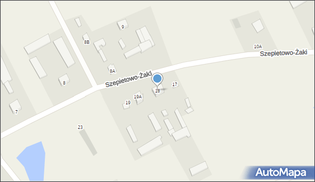 Szepietowo-Żaki, Szepietowo-Żaki, 18, mapa Szepietowo-Żaki