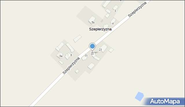 Szeplerzyzna, Szeplerzyzna, 22, mapa Szeplerzyzna