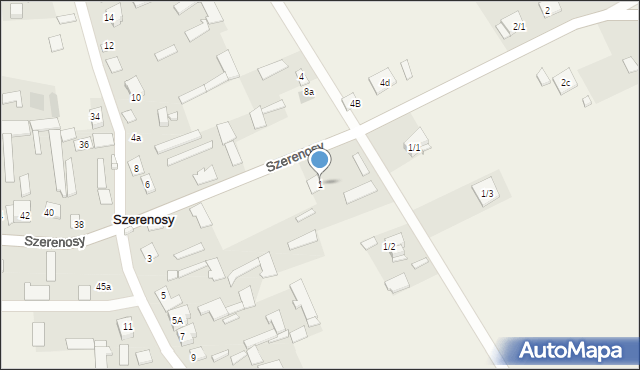Szerenosy, Szerenosy, 1, mapa Szerenosy