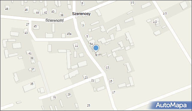 Szerenosy, Szerenosy, 9, mapa Szerenosy