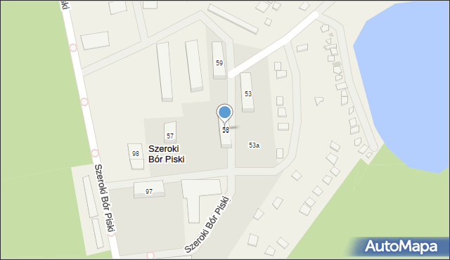 Szeroki Bór Piski, Szeroki Bór Piski, 58, mapa Szeroki Bór Piski