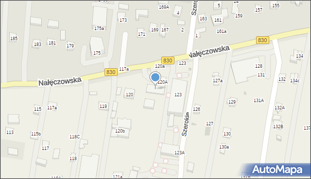 Szerokie, Szerokie, 122, mapa Szerokie