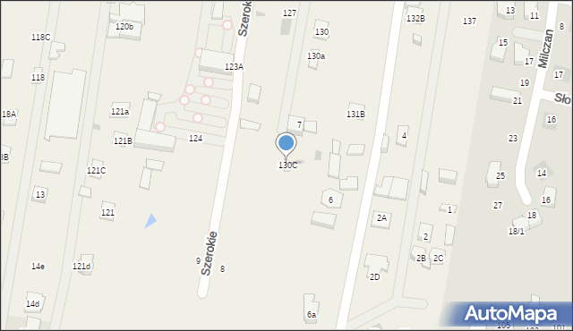 Szerokie, Szerokie, 130C, mapa Szerokie