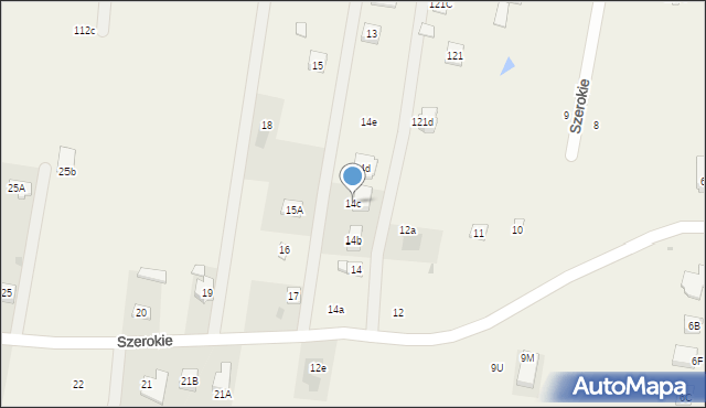 Szerokie, Szerokie, 14c, mapa Szerokie