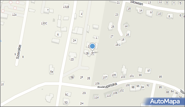 Szerokie, Szerokie, 2C, mapa Szerokie