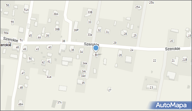 Szerokie, Szerokie, 30, mapa Szerokie