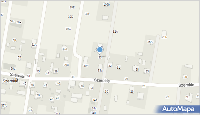 Szerokie, Szerokie, 33, mapa Szerokie