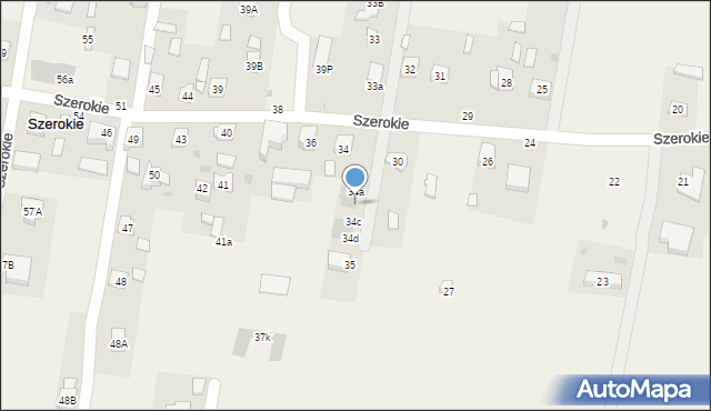 Szerokie, Szerokie, 34b, mapa Szerokie