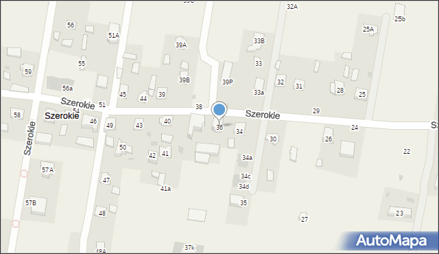 Szerokie, Szerokie, 36, mapa Szerokie