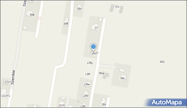 Szerokie, Szerokie, 37h, mapa Szerokie