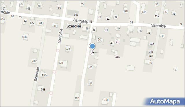 Szerokie, Szerokie, 47, mapa Szerokie