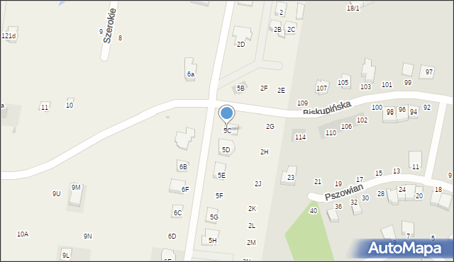 Szerokie, Szerokie, 5C, mapa Szerokie