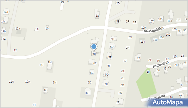 Szerokie, Szerokie, 6B, mapa Szerokie